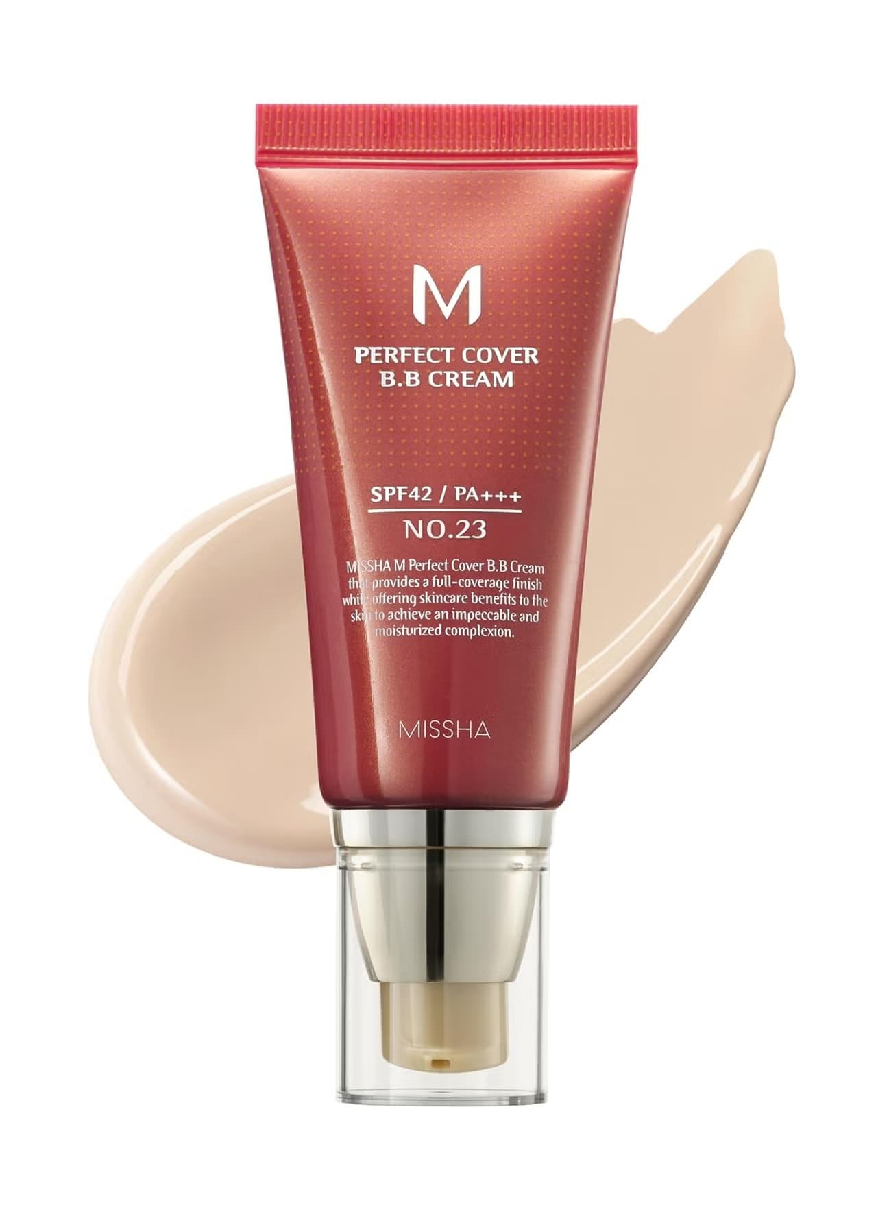 بي بي كريم M بيرفكت كوفر SPF42 PA+++ رقم 23 ناتشورال بيج من ميشا - 50 مل