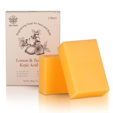 Kojic Acid Soap Bar with Lemon & Ginger - 2 Pack