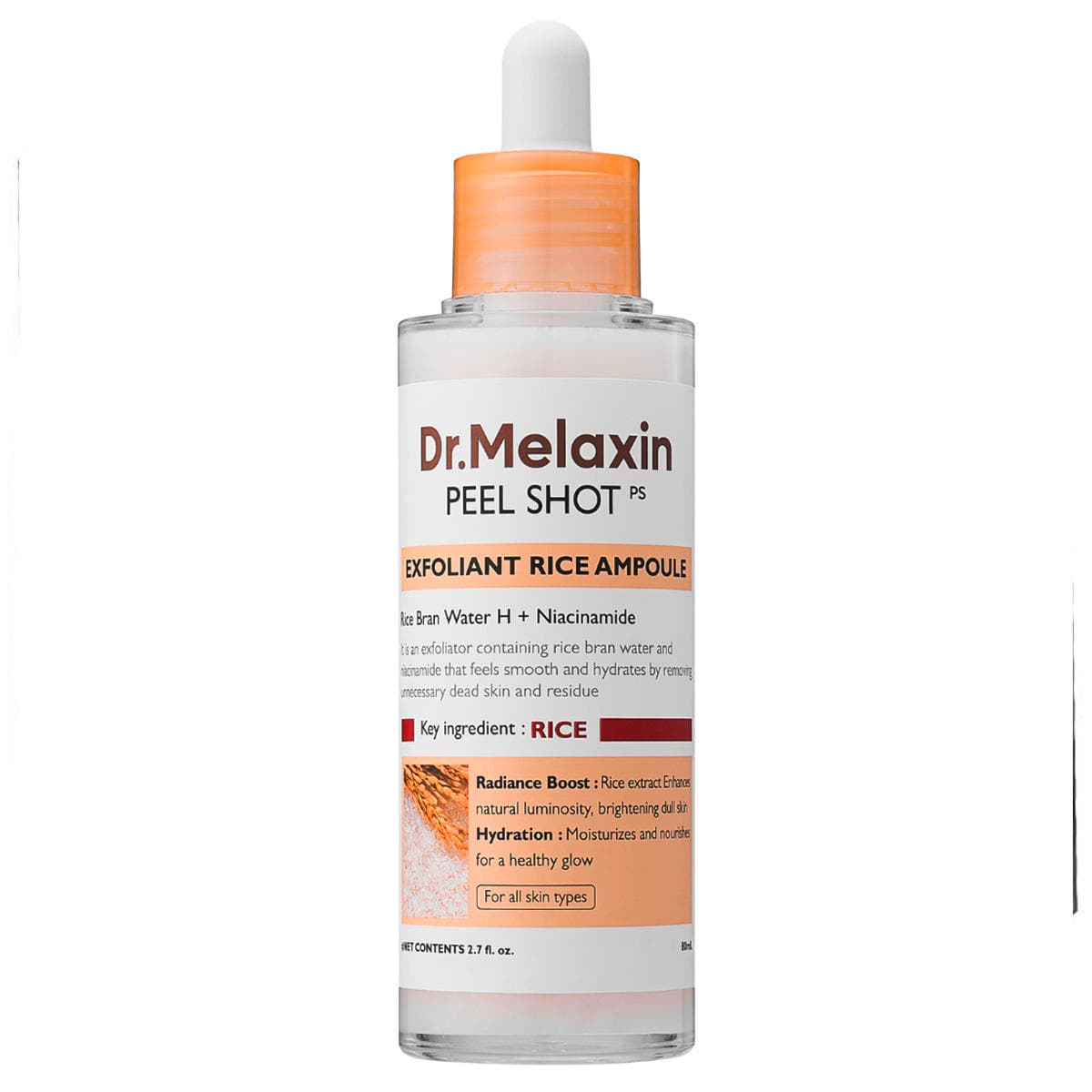 Dr.Melaxin Peel Shot Exfoliating White Rice Ampoule 80 ml